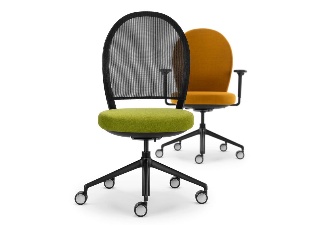 Runde Rückenlehne von Bürostuhl Marva und Marva Net