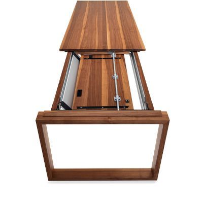 Esstisch ausziehbar Massivohlz, Detailansicht von oben