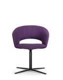 Calina Konferenzstuhl mit flachem Viersternfuss schwarz, Frontansicht