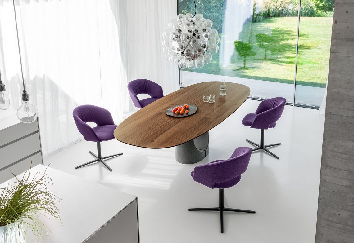 Esstisch Udina mit Stuhl Calina