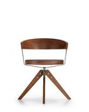 Konferenzstuhl G 125 mit Vierfussgestell in europäischem Nussbaumholz