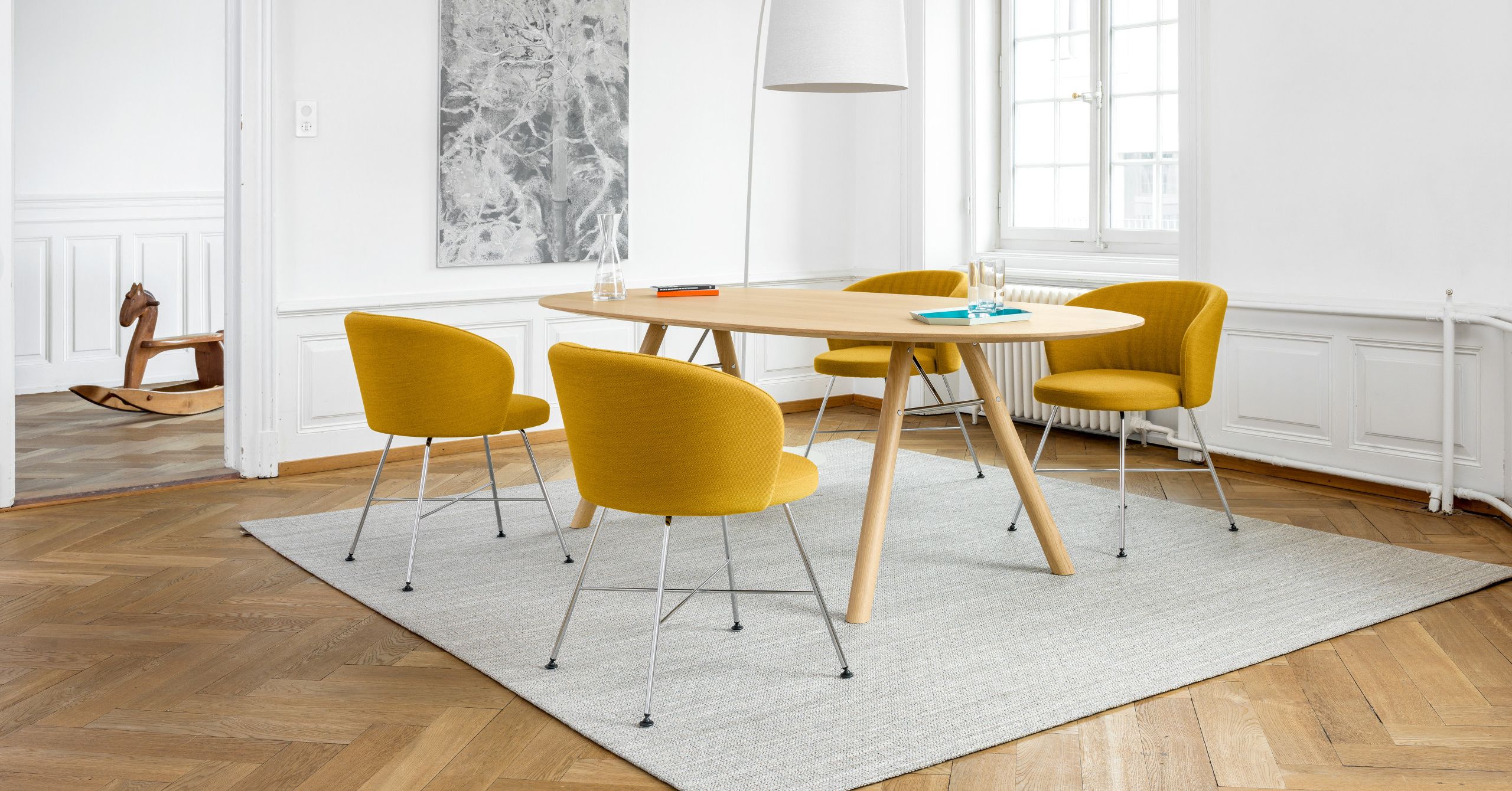 Oval tables for home or office
