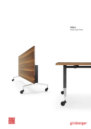 Product specification sheet folding table Alteo