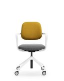 Bürostuhl Ategra mit 4-Sternfuss in weiss und Rollen