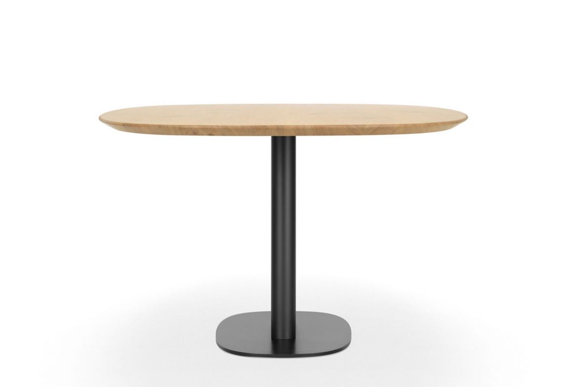 Schlankes Zentrallfussgestell in der Seitenansicht