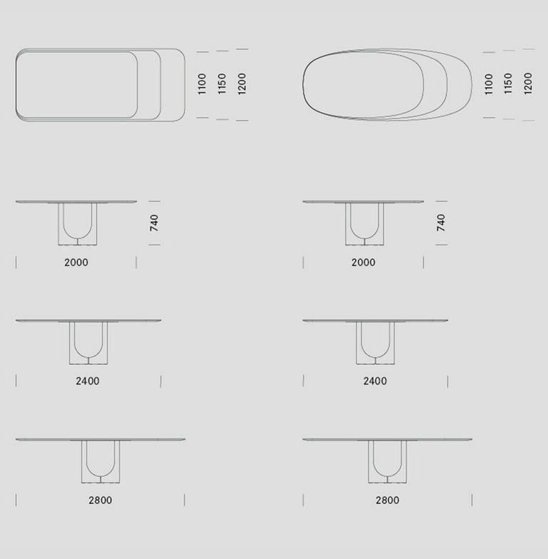 Dimensionen Tisch Udina