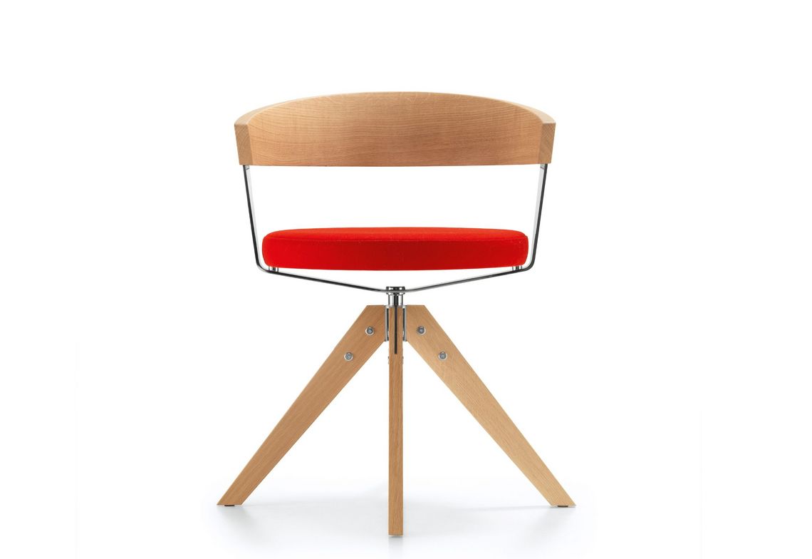 Konferenzstuhl G 125 aus massiver Eiche