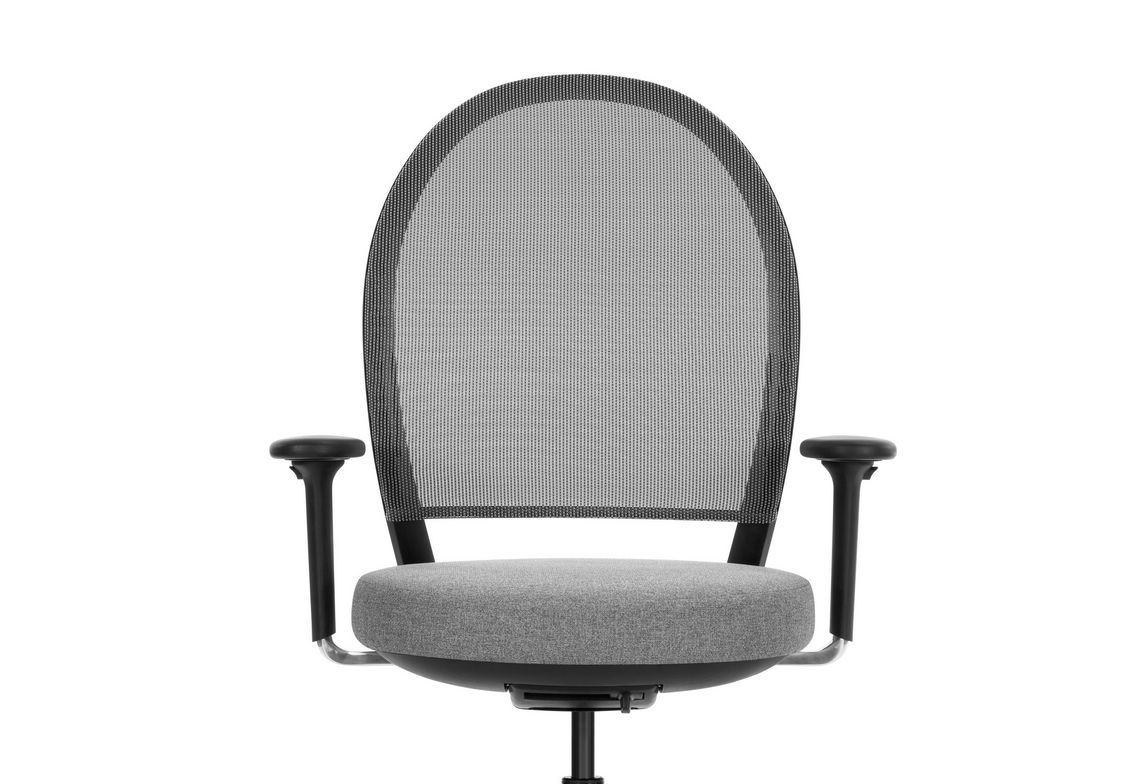 Die Synchronmechanik vom Bürostuhl Marva Net ist im Sitz integriert