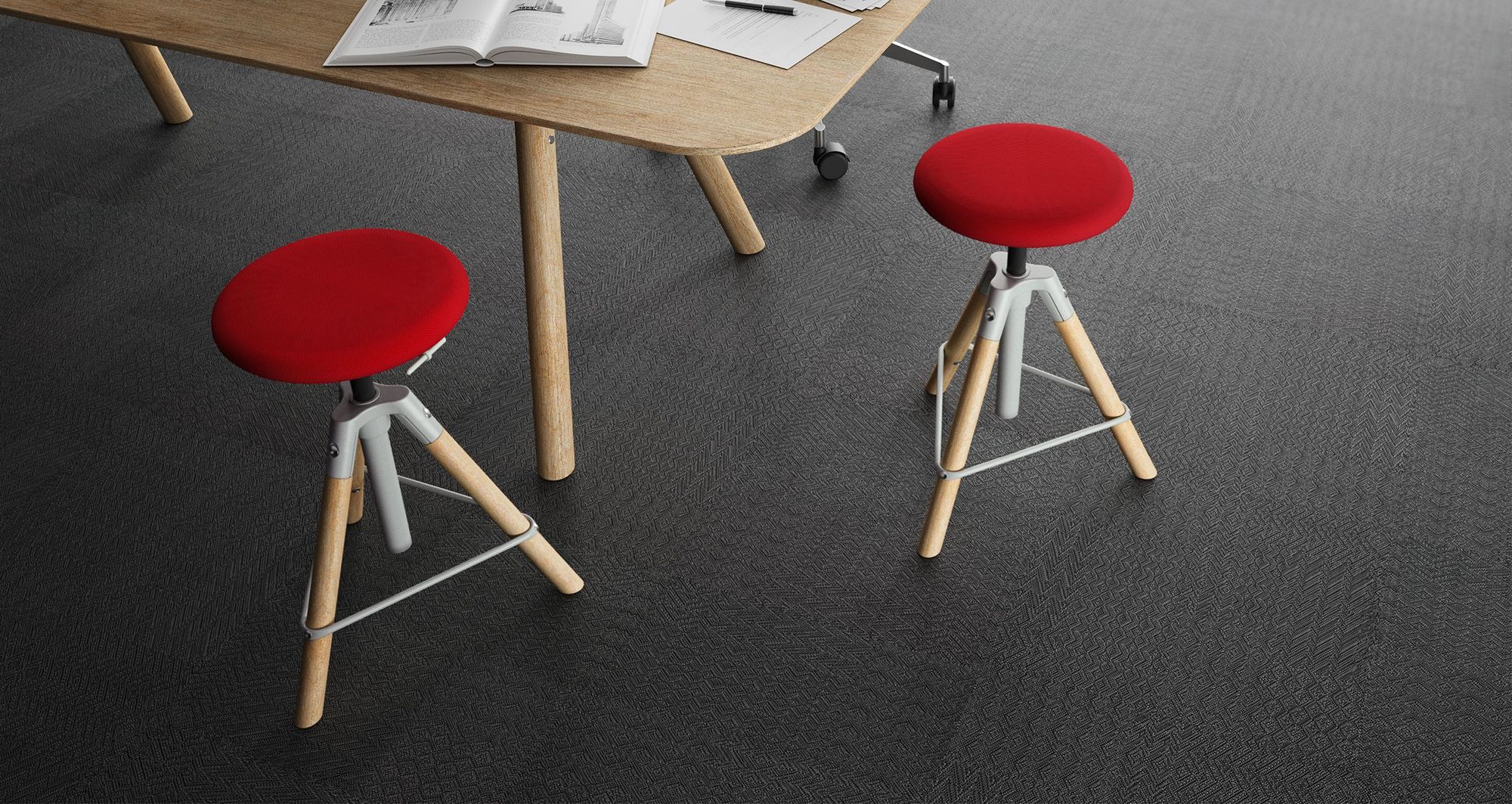 Module Temporary Stool Stools – temporary seating, a break from extended periods of standing.