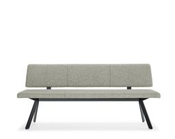 Sitzbank gepolstert mit A-Fuss Gestell in schwarz