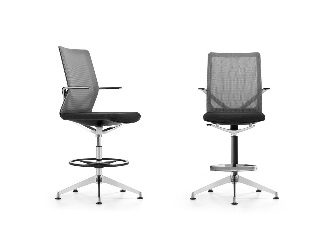 Linq Hochstuhl Bürostuhl mit Fussbügel und Fussring