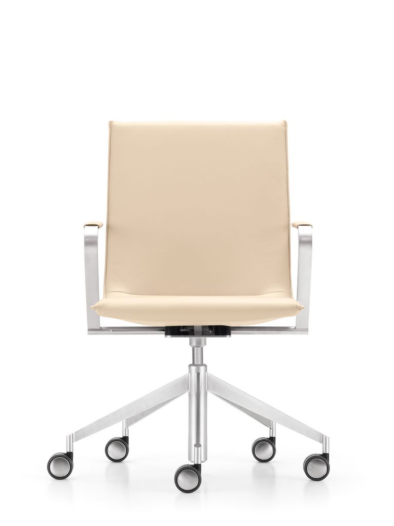 Schreibtischstuhl Jack in hellem Leder