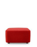 Sitzpouf rot gepolstert