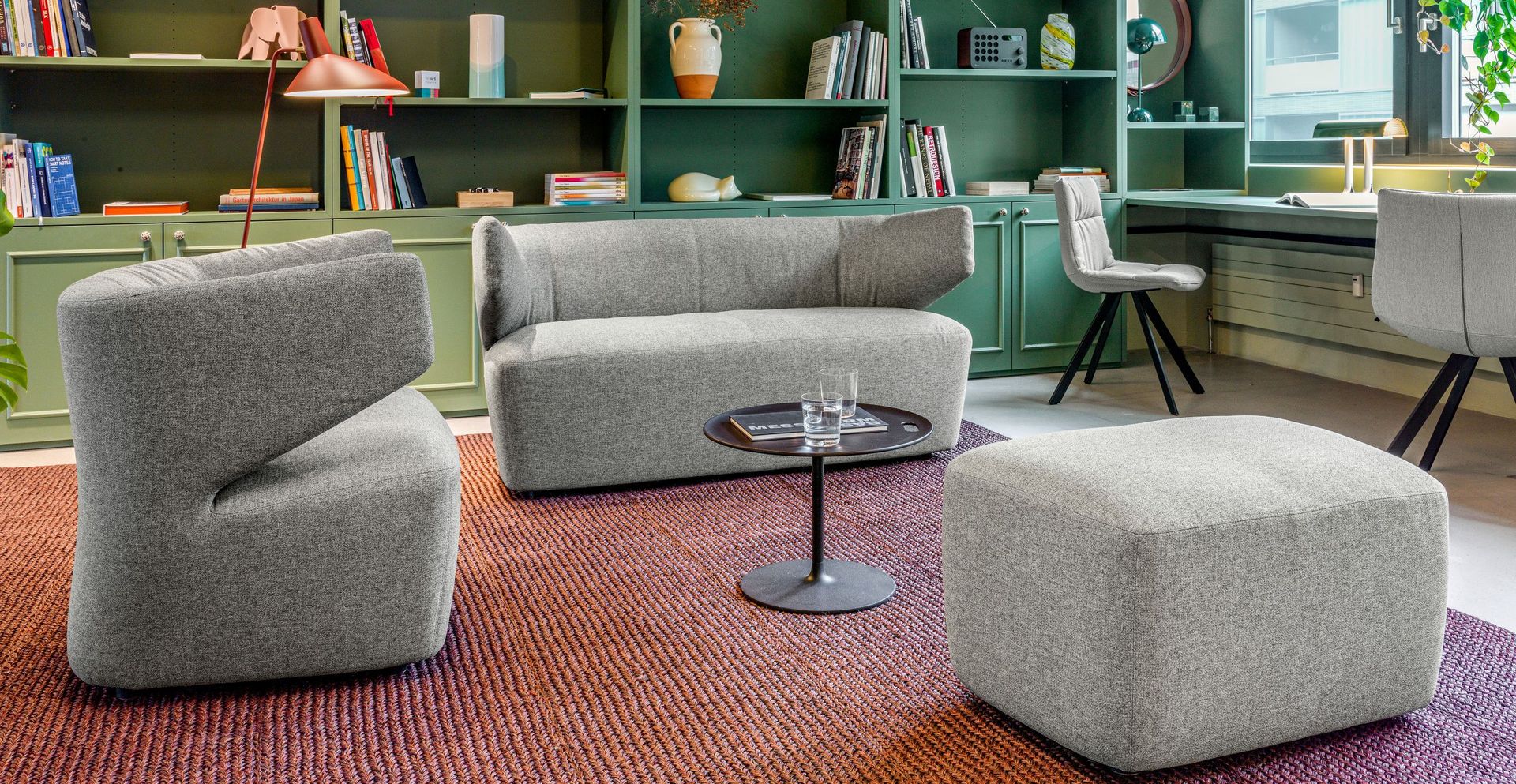 Pablo Soft Loungemöbel in grau gepolstert