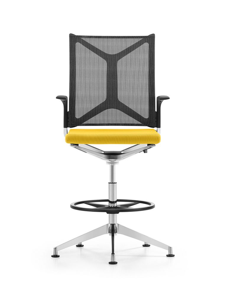 Hochstuhl Schreibtischstuhl Camiro work&meet mit Fussring