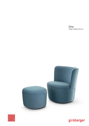Produktblatt Sessel und Hocker Cina