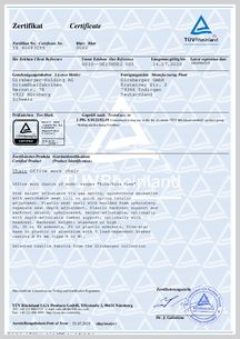 Certificate emission tested Kyra Flex