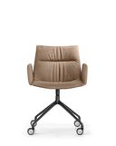 Konferenzstuhl gepolstert, mit schwarzem Fuss und Rollen