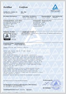 Certificaat geteste emissies en verontreinigende stoffen